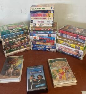 24 VHS Movies &ndash; Disney, Animated, Family Classics, THX, Masterpiece Editions Included(SP2)