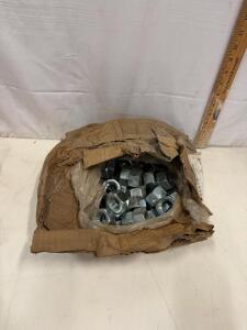 3/4"-10 UNC Steel Hex Nuts, Zinc-Plated, Grade 2, Approx. 30&ndash;35 Pieces