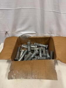 Box Of 20 Hot-Dip Galvanized 3/4"-10 x 3" Hex Head Cap Screws, Steel, Partial Thread