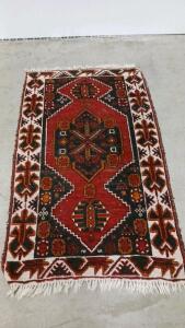 Hand-Knotted Turkoman/Persian Tribal Rug, 3' x 5', Geometric Medallion Design
