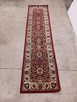 Allen + Roth Mahal Runner Rug, 7'6" x 1'10", Koralin Red, 100% Polypropylene
