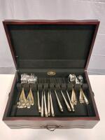 Reed & Barton Echo Gold Flatware Set With Wooden Storage Chest - 2