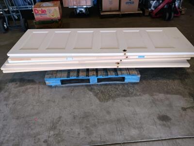 Various White Interior Doors, Primed, Multiple Styles/Panel Designs, Pre-Drilled, Approx. 80"x30-36"