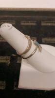 Sterling Silver Stackable Rings With Turquoise Boot And Heart Designs - 3