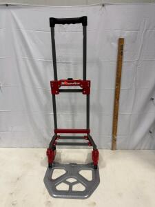 Milwaukee 73777 Folding Hand Truck, 150 lb Capacity, Steel Frame, 5" Non-Marking Wheels Sp-18