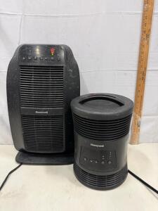 Honeywell Electric Ceramic Space Heaters, HCE322V 1500W & HCE100 250W, Digital Controls Sp-6