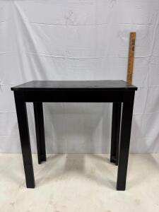 Small Black Wooden Desk/Table, 28" x 16" Surface, 29" Height