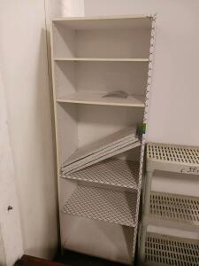 Tall White 5-Shelf Freestanding Bookshelf With Adjustable Shelves And Extra Panels, 72x24x12 In