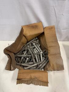 1/2"-13 x 3" Hot-Dip Galvanized Hex Head Bolts, ASTM A307 Grade A, Approx. 50 Pieces