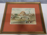 Set Of 4 Aldo Raimondi Framed Rome Landmark Prints, Colosseum, Castel Sant'Angelo, 16x20 In - 2