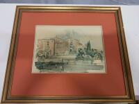 Set Of 4 Aldo Raimondi Framed Rome Landmark Prints, Colosseum, Castel Sant'Angelo, 16x20 In - 3