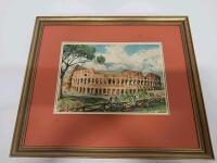 Set Of 4 Aldo Raimondi Framed Rome Landmark Prints, Colosseum, Castel Sant'Angelo, 16x20 In - 5