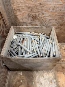 Galvanized 5/8"-11 Threaded Anchor Bolts, 7" Length, Approx. 80, Steel, With Collars
