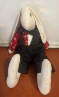 Handmade Cloth Rabbit Dolls &ndash; 24-28" Tall, Custom Clothing, Matching Male & Female Pair ( R3 ) - 2