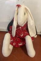 Handmade Cloth Rabbit Dolls &ndash; 24-28" Tall, Custom Clothing, Matching Male & Female Pair ( R3 ) - 3