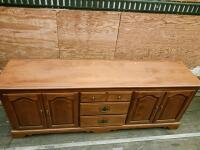 Traditional Medium-Brown Wooden Sideboard With 3 Drawers And 4 Cabinet Doors - 2