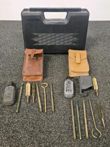French MAS-36 Rifle Cleaning Kits, 1940s-60s, Leather Pouches, 2 Sets, Toolzone Carry Case