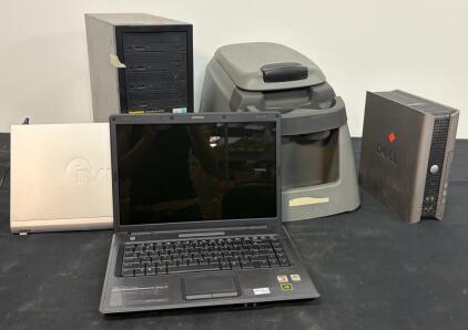 Ford OEM Center Console YC3Z-25045A76-AAW, F250 F350, 1999-2007, Gray, Dual Cup Holders, VersaDyne CD7-52x Duplicator, Dell OptiPlex 760, Compaq F700 Laptop, iView 1000DV DVD