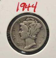 1941-D And 1944-D Mercury Dimes &ndash; 90% Silver, Denver Mint - 4