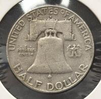 1957 Franklin Half Dollar Coins &ndash; Denver & Philadelphia Mints, 90% Silver - 4