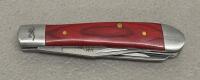 Browning RMEF Trapper Style Folding Knife Set Of Two With Red Wood Handle And Stainless Steel Blades - 4