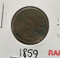 1859 Indian Head Cent, Copper-Nickel, Laurel Wreath Reverse, Philadelphia - 3