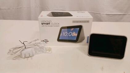 Lenovo Smart Clock CD-24501F, 3.97" Touchscreen, Google Assistant, WiFi, Power Adapter, Grey