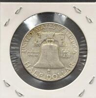 1963-D Franklin Half Dollar, 90% Silver, Denver Mint, Circulated, Liberty Bell Reverse - 2