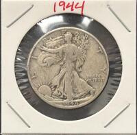 1944-D Walking Liberty Half Dollar, 90% Silver, Circulated Condition