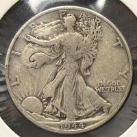 1944-D Walking Liberty Half Dollar, 90% Silver, Circulated Condition - 3