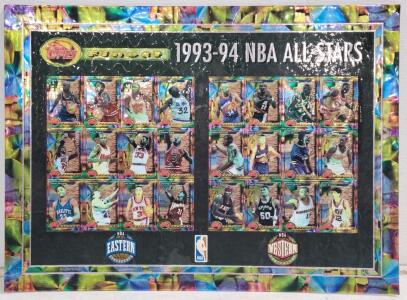 Topps Finest 1993-94 NBA All-Stars Complete 24-Card Chrome Set &ndash; Custom Framed Display