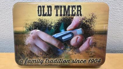 Schrade Old Timer Limited Edition 3-Knife Gift Set with Yellow Delrin Handles