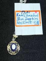 Kanchanaburi Blue Sapphire Pendant Necklace, 2.25Ct, 925 Sterling Silver, 18" Chain