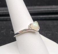 Heart-Shaped Opal Ring, Size 9 - 2
