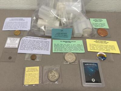 Antique, Historic & Modern Coin Collection: US, Mexican Silver, Ancient India, Meteorite, Holders