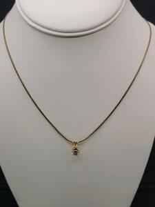 Classic Gold Solitaire Pendant Necklace