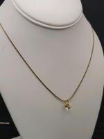 Classic Gold Solitaire Pendant Necklace - 2