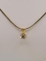Classic Gold Solitaire Pendant Necklace - 3