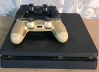 PlayStation 4 Slim Console with Black & Gold DualShock 4 Controllers - Sony PS4