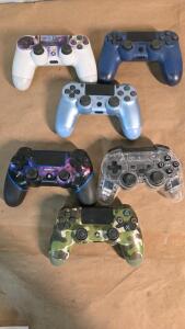 6 PS4 Controllers &ndash; DualShock 4 OEM & Third-Party, Wireless, Various Colors/Prints