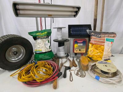 Solar Pak 6 Electric Fence System Lot &ndash; Parmak Charger, Wire, Insulators, Cords, Farrier Tools