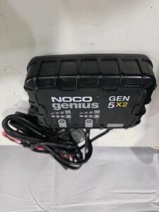 Working NOCO GEN5X2 2-Bank 10A On-Board Battery Charger, 12V, IP68, For Lead-Acid & Lithium Batteries