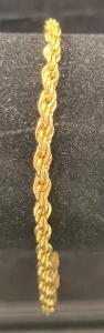 Gold Rope Chain Bracelet, Spring Ring Clasp