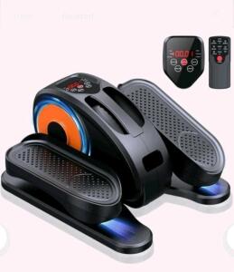 Electric Under Desk Elliptical Trainer with Remote Control and Digital Display (Stock photo used, box opened to confirm contents)