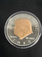 (2) Donald Trump 2020 Commemorative Coin &ndash; 45th President, Gold & Silver Plated, 40mm, Capsule - 3