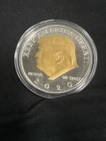 (2) Donald Trump 2020 Commemorative Coin &ndash; 45th President, Gold & Silver Plated, 40mm, Capsule - 4
