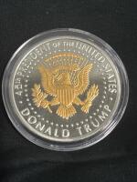 (2) Donald Trump 2020 Commemorative Coin &ndash; 45th President, Gold & Silver Plated, 40mm, Capsule - 5