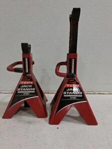Powerbuilt 2 Ton Jack Stands Pair, Steel, 10-15/16 in to 16-15/16 in Lift, ANSI Certified