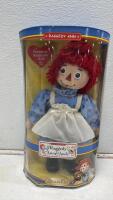 Raggedy Ann & Andy Porcelain Keepsake Dolls, Original Box w/ Decorative Plaque & Poem Art - 6