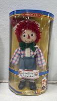 Raggedy Ann & Andy Porcelain Keepsake Dolls, Original Box w/ Decorative Plaque & Poem Art - 8